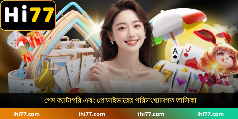গেম ক্যাটাগরি এবং প্রোভাইডারের পরিসংখ্যানগত তালিকা